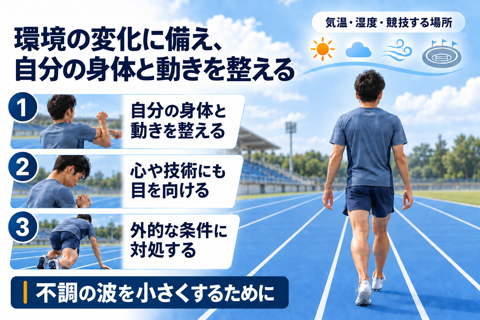 環境の変化に備え、自分の身体と動きを整える